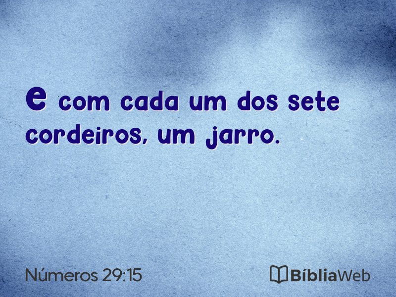 Números 29:15 em imagem para compartilhar