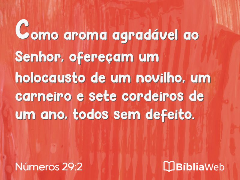 Números 29:2 em imagem para compartilhar