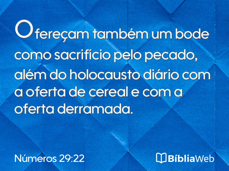 Números 29:22 em imagem para compartilhar