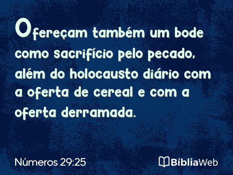 Números 29:25 em imagem para compartilhar