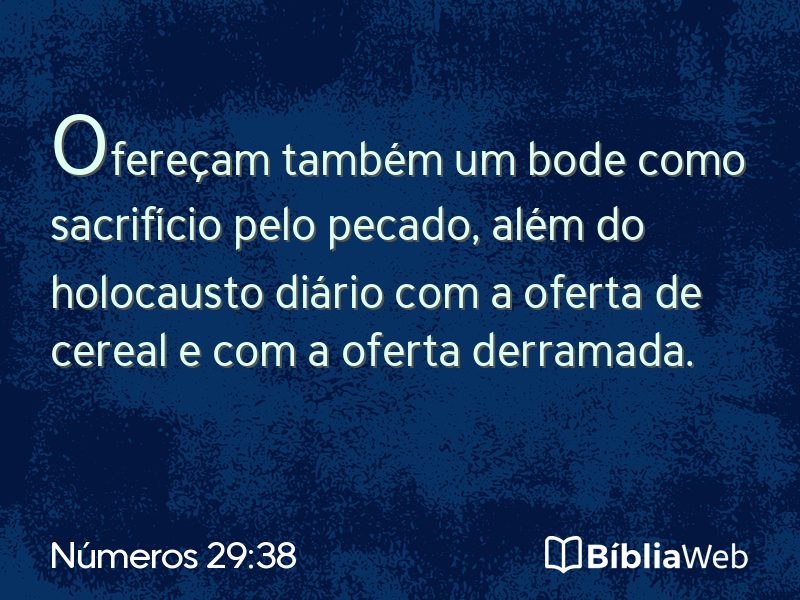 Números 29:38 em imagem para compartilhar