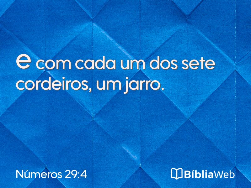 Números 29:4 em imagem para compartilhar