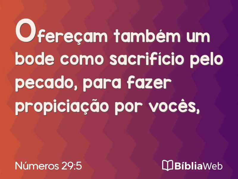 Números 29:5 em imagem para compartilhar