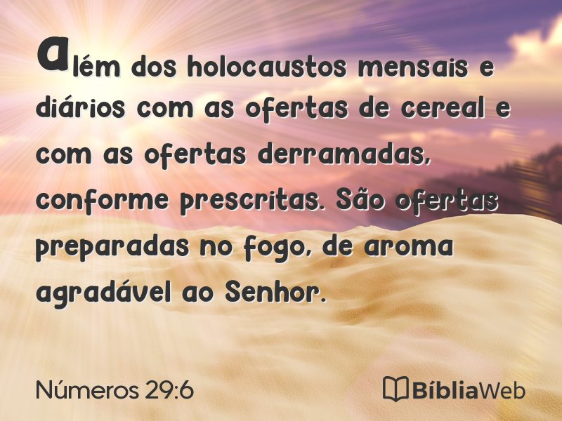 Números 29:6 em imagem para compartilhar