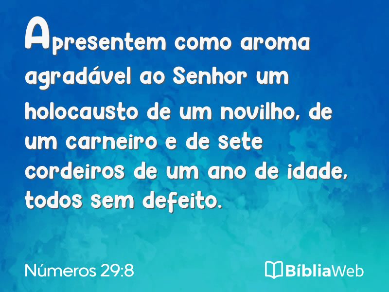 Números 29:8 em imagem para compartilhar