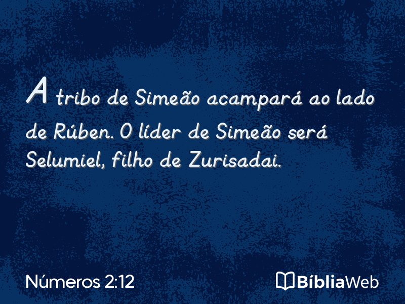 Números 2:12 em imagem para compartilhar