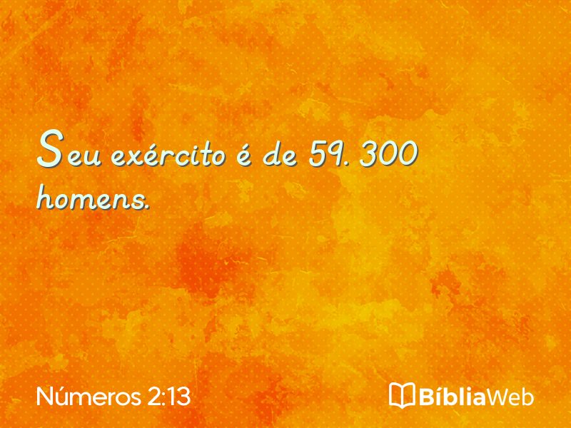 Números 2:13 em imagem para compartilhar