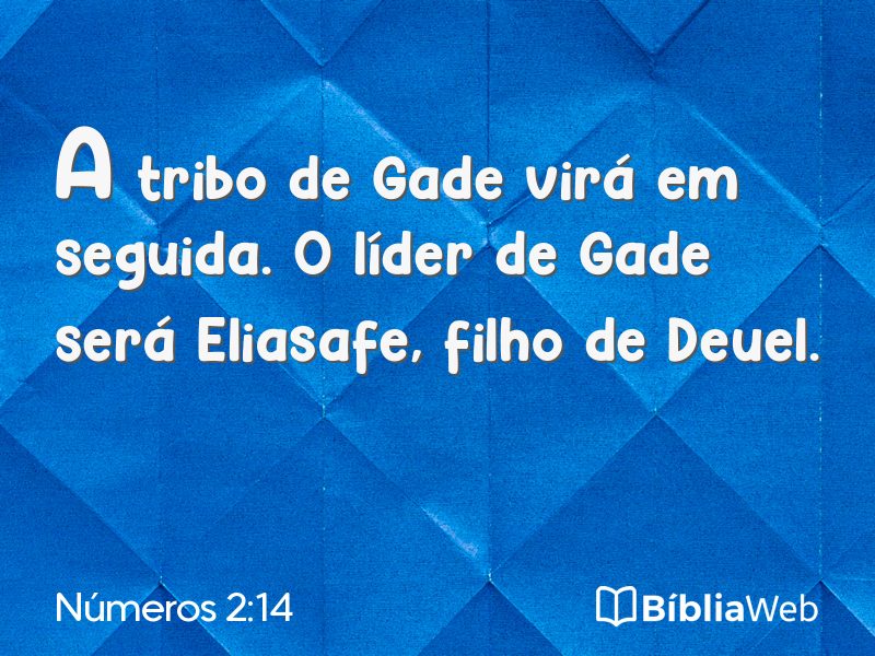 Números 2:14 em imagem para compartilhar