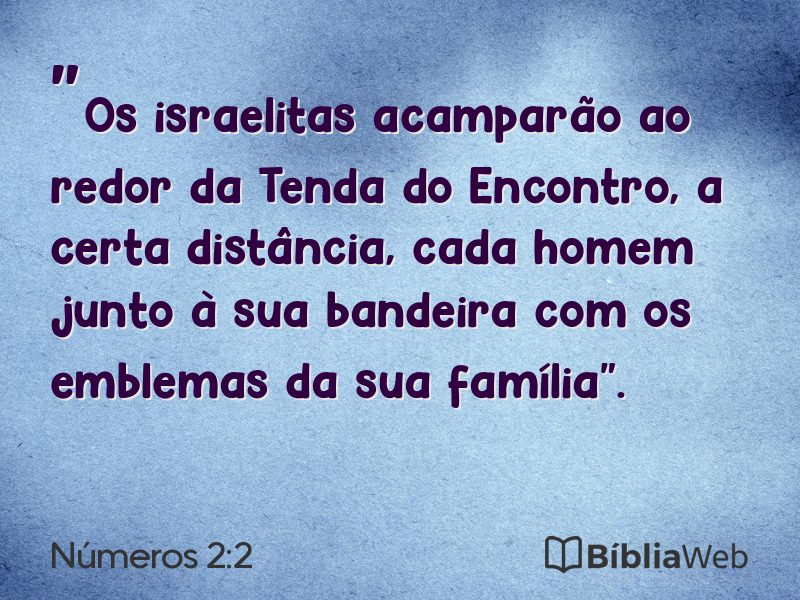Números 2:2 em imagem para compartilhar