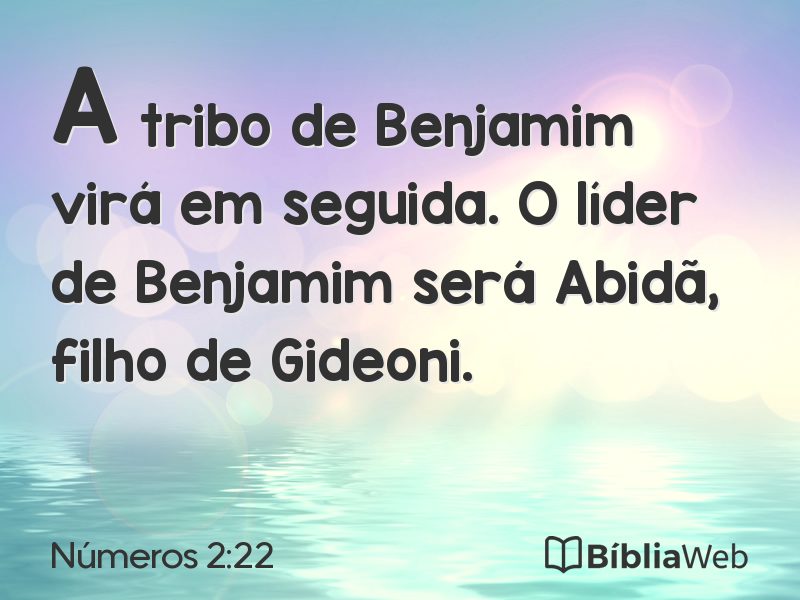 Números 2:22 em imagem para compartilhar