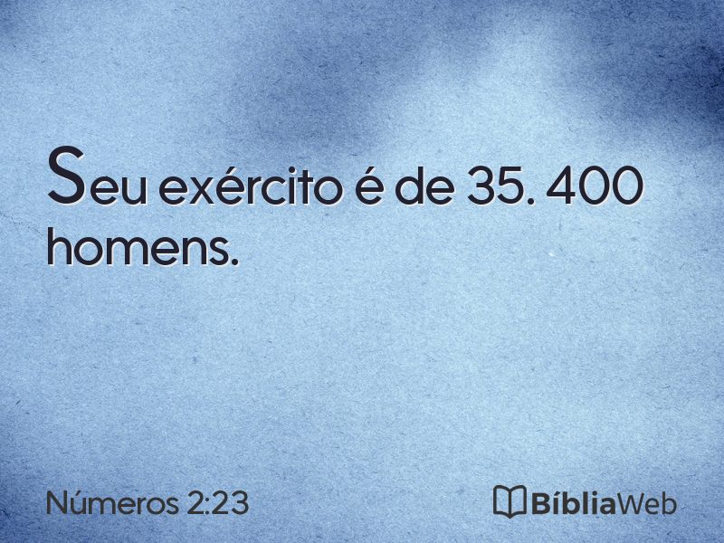 Números 2:23 em imagem para compartilhar