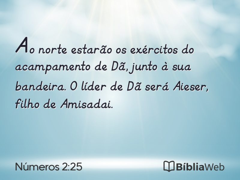 Números 2:25 em imagem para compartilhar