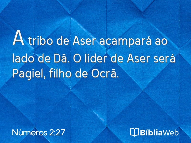Números 2:27 em imagem para compartilhar