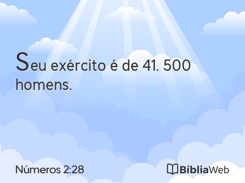 Números 2:28 em imagem para compartilhar