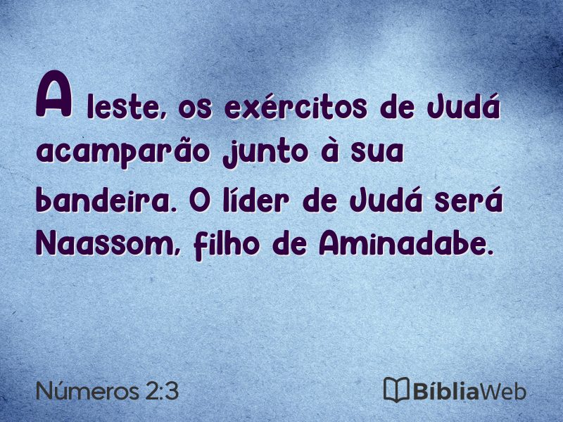 Números 2:3 em imagem para compartilhar