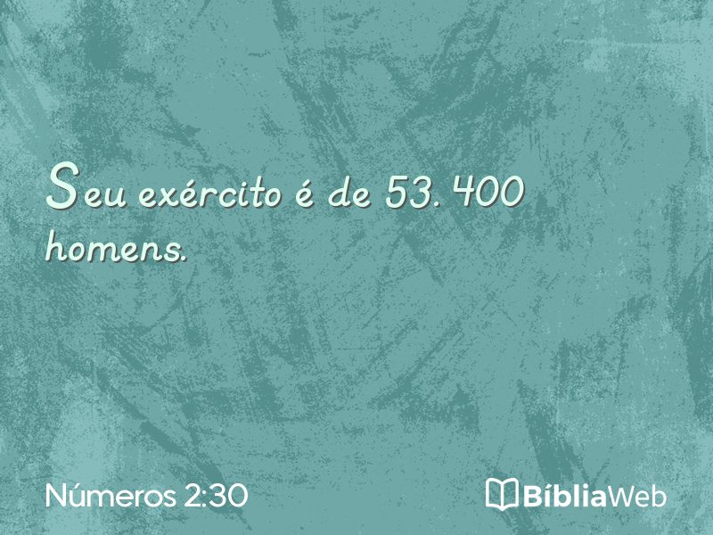 Números 2:30 em imagem para compartilhar
