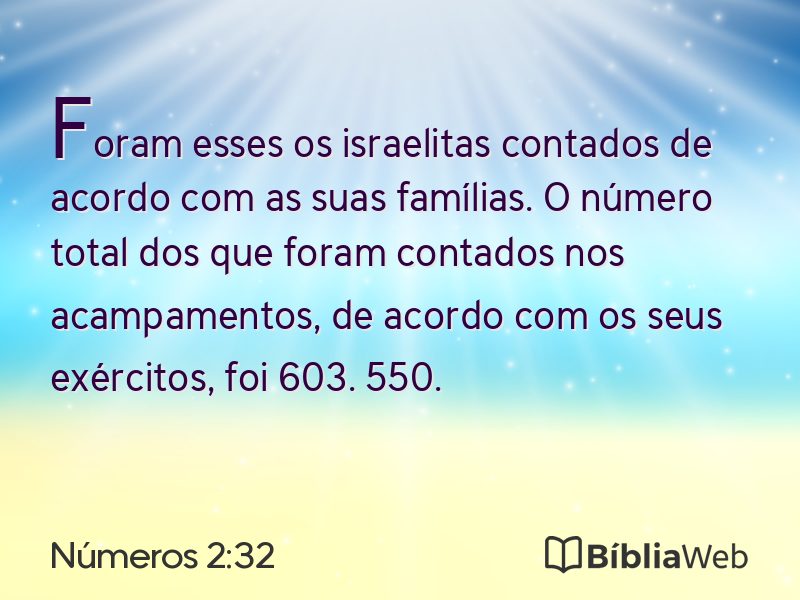 Números 2:32 em imagem para compartilhar