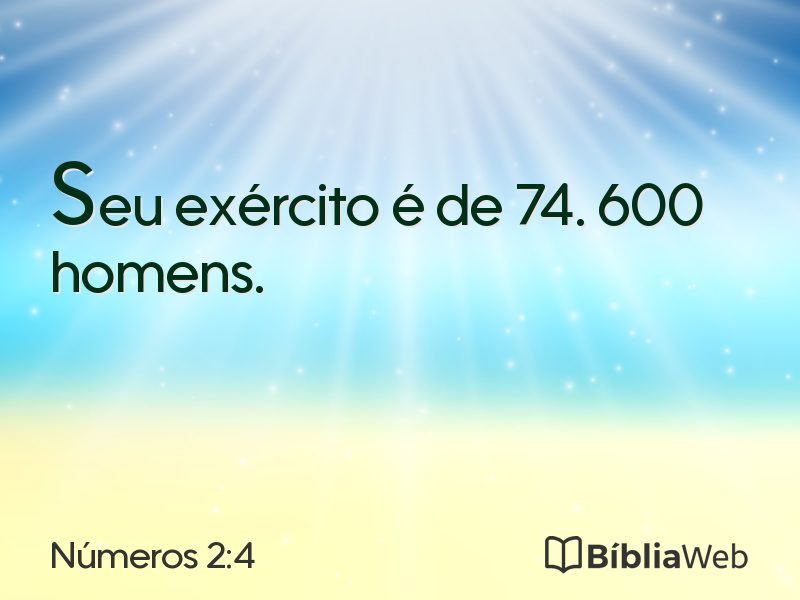 Números 2:4 em imagem para compartilhar