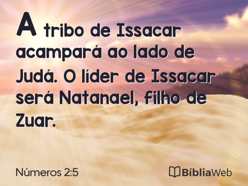 Números 2:5 em imagem para compartilhar
