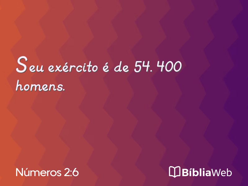 Números 2:6 em imagem para compartilhar