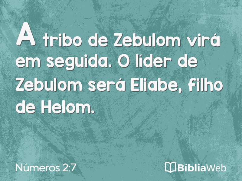 Números 2:7 em imagem para compartilhar
