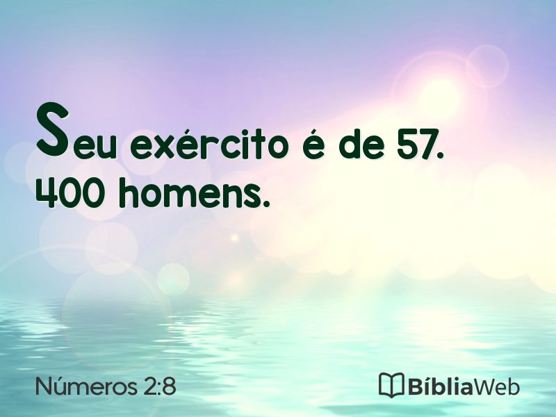 Números 2:8 em imagem para compartilhar