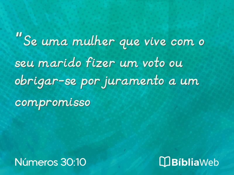 Números 30:10 em imagem para compartilhar