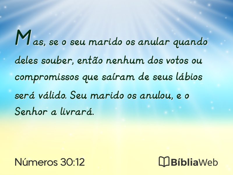 Números 30:12 em imagem para compartilhar