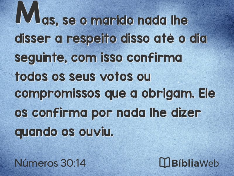 Números 30:14 em imagem para compartilhar