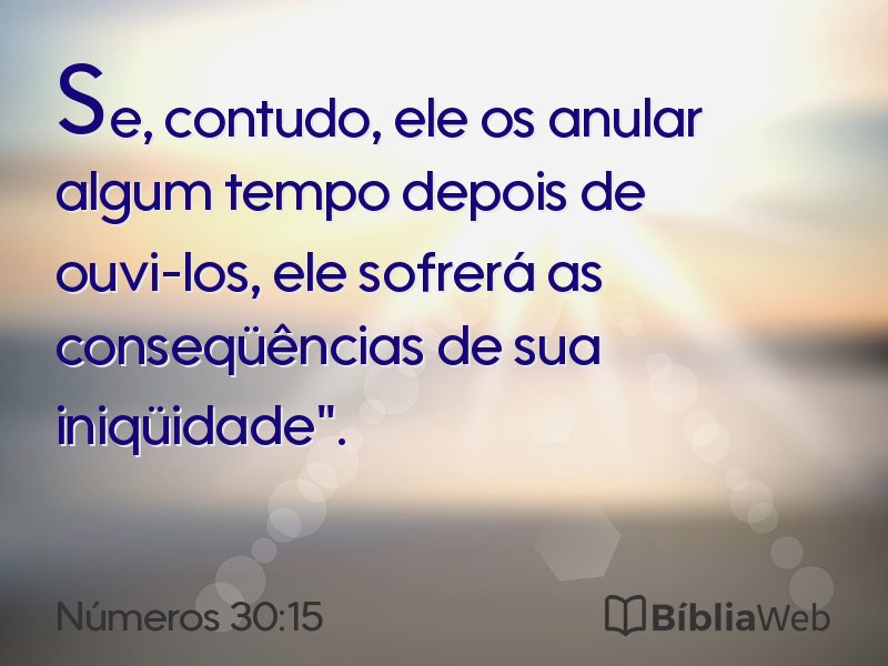 Números 30:15 em imagem para compartilhar