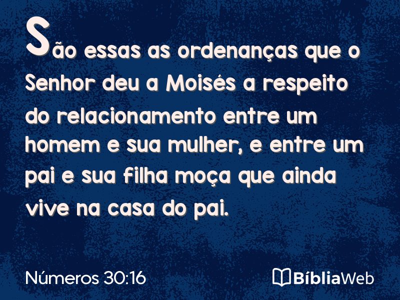 Números 30:16 em imagem para compartilhar