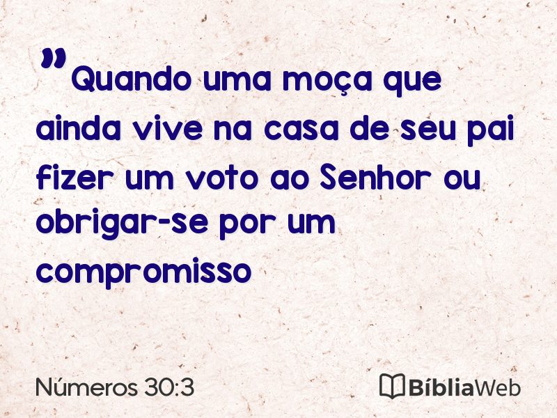 Números 30:3 em imagem para compartilhar