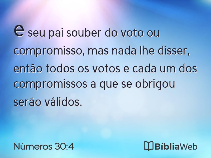 Números 30:4 em imagem para compartilhar