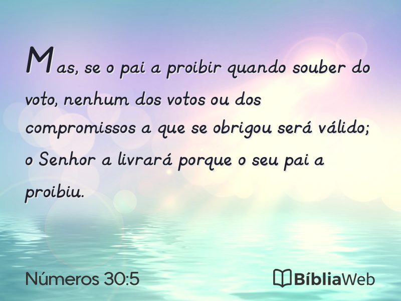 Números 30:5 em imagem para compartilhar