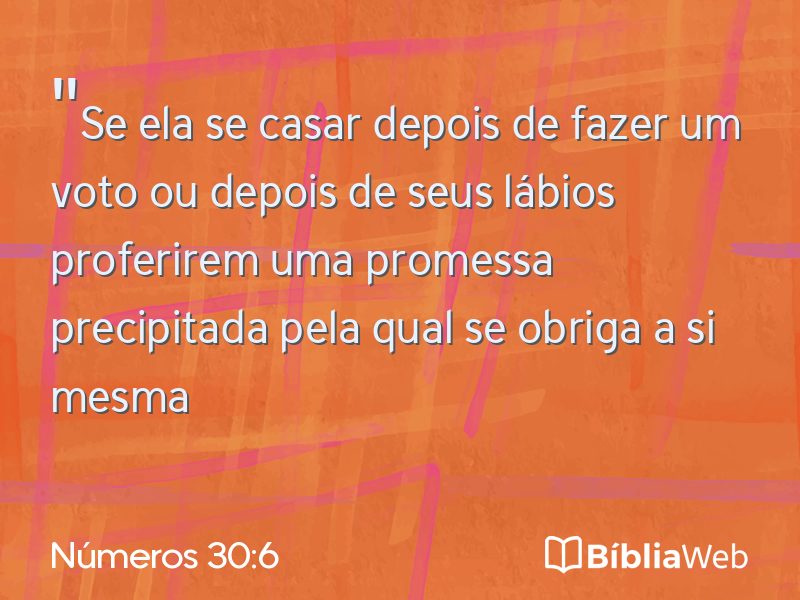 Números 30:6 em imagem para compartilhar