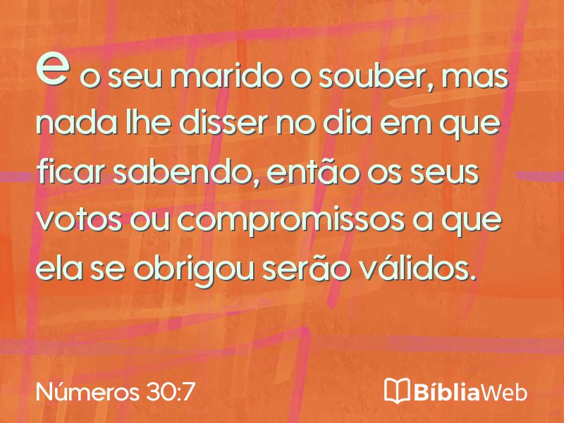 Números 30:7 em imagem para compartilhar