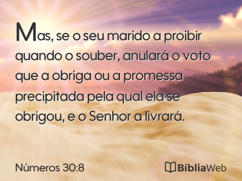 Números 30:8 em imagem para compartilhar