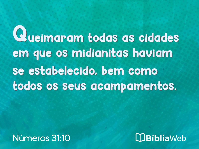 Números 31:10 em imagem para compartilhar