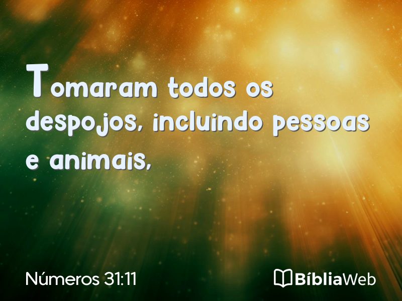 Números 31:11 em imagem para compartilhar