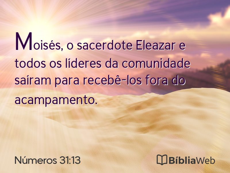 Números 31:13 em imagem para compartilhar