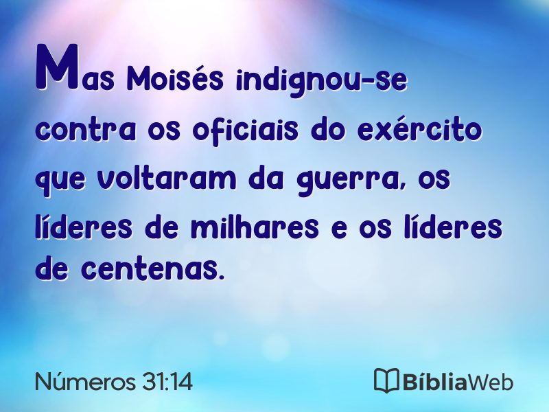 Números 31:14 em imagem para compartilhar