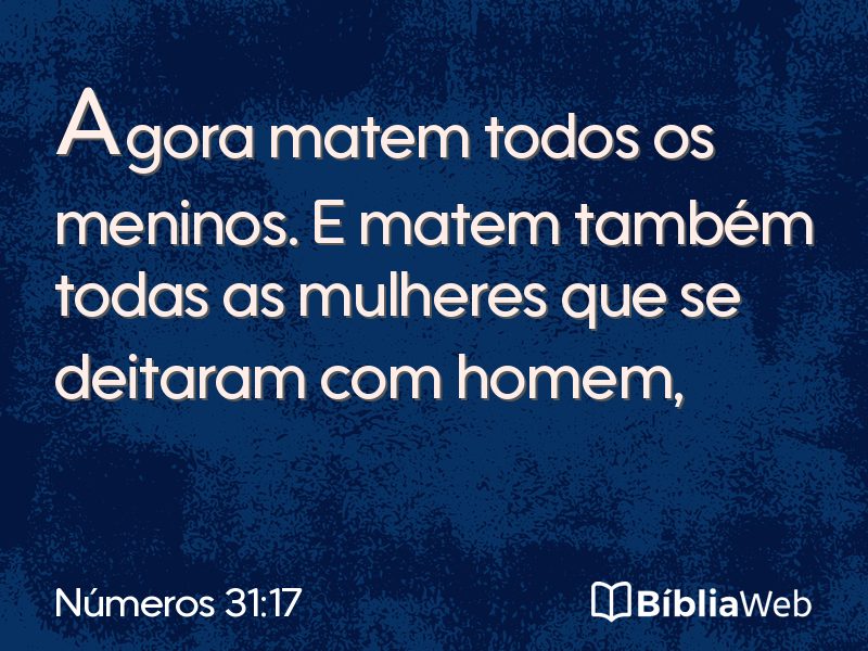 Números 31:17 em imagem para compartilhar
