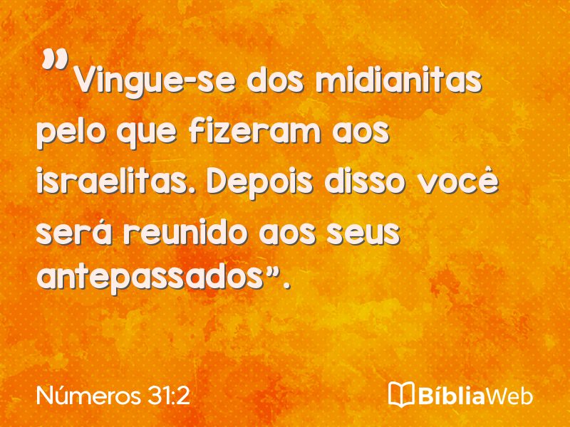 Números 31:2 em imagem para compartilhar