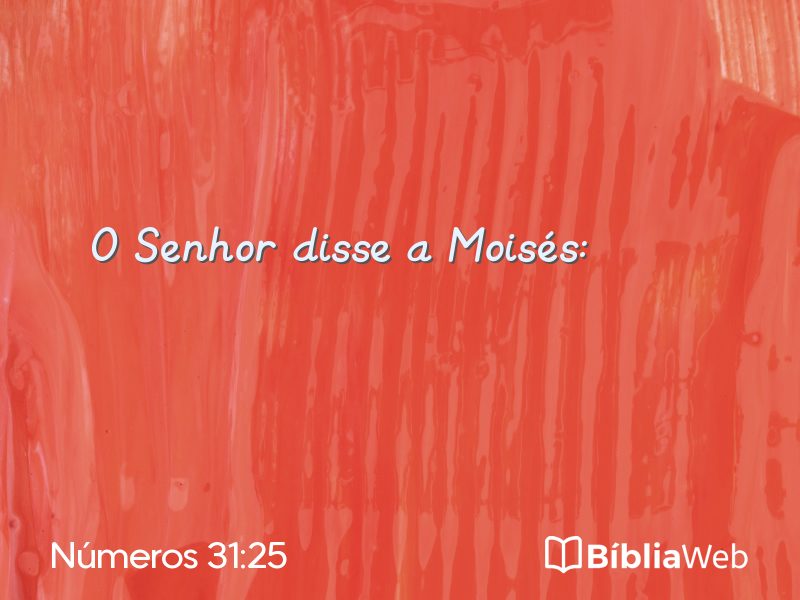 Números 31:25 em imagem para compartilhar