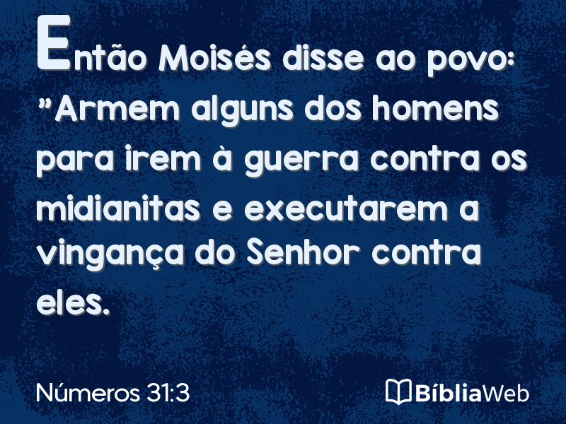Números 31:3 em imagem para compartilhar