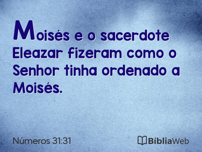 Números 31:31 em imagem para compartilhar