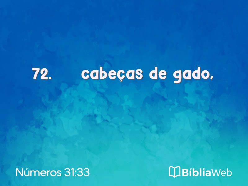 Números 31:33 em imagem para compartilhar