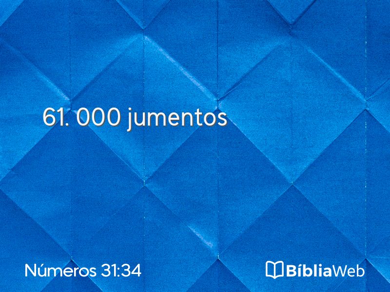 Números 31:34 em imagem para compartilhar
