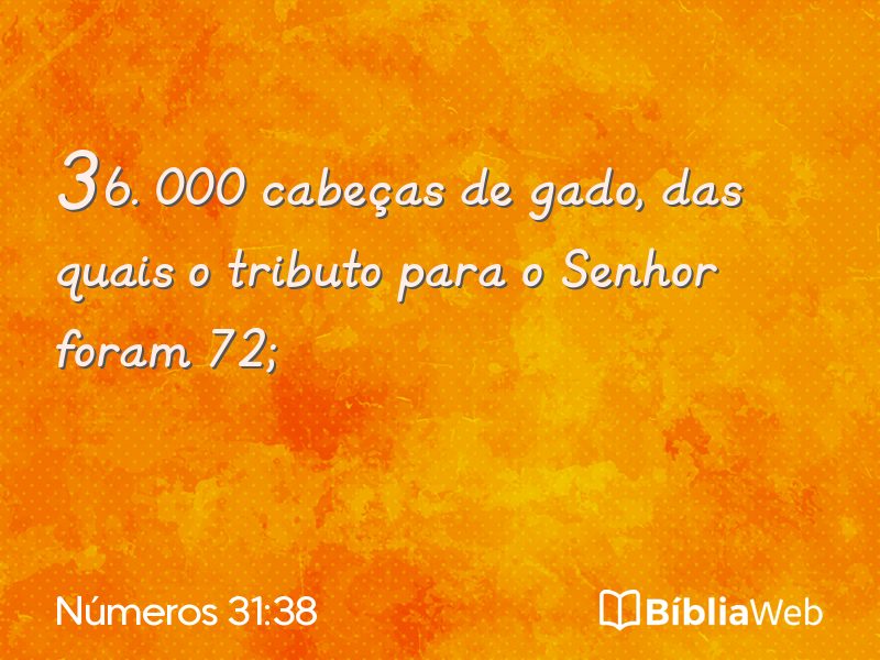 Números 31:38 em imagem para compartilhar