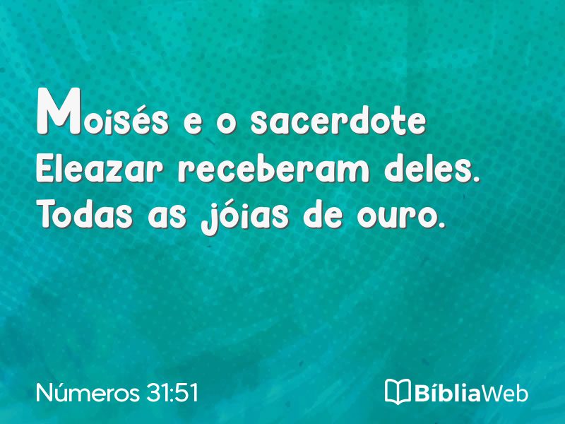Números 31:51 em imagem para compartilhar